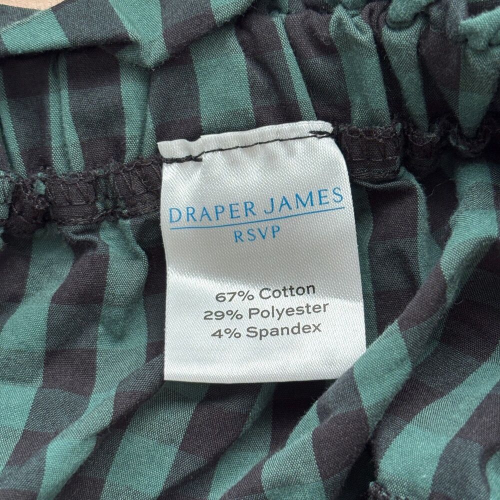 Draper James RSVP Women Midi Skirt Paperbag Buffalo Plaid Green Black XL M282 - Picture 7 of 8